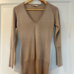7 For All Mankind V-Neck Sweater in Champagne